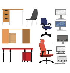 Office Stationery Item Set With Modern Chair