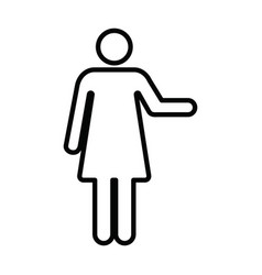 Woman Open Arms Icon Female Person With Raised