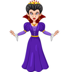 Cartoon Evil Queen On White Background