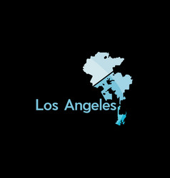 Los Angeles City Map Geometric Creative Logo