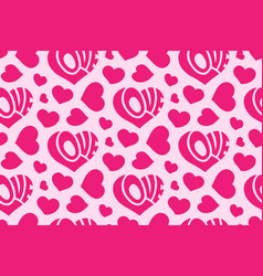 Pink Love Heart Seamless Pattern