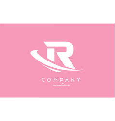 Pink White R Alphabet Letter Logo Icon