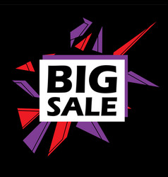 Big Sale Banner Design With Modern Art Shape