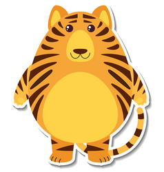 Chubby Tiger Animal Cartoon Sticker