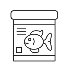 Fish Food Jar Linear Icon