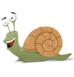 Happy Snail Crawling Royalty Free Vector Image