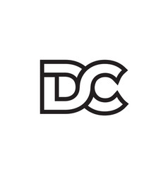 D C Lines Leter Icon Symbol