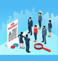 Job Vacancy Isometric Background