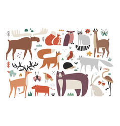 Collection Of Hand Drawn Woodland Animals