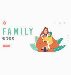 Family Outdoors Landing Page Template Happy