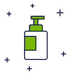 Filled Outline Hand Sanitizer Bottle Icon Isolated