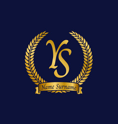 Initial Letter Y And S Ys Monogram Logo Design