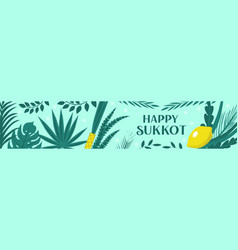 Sukkot Palm Tree Leaves Frame Date Palm Leafes