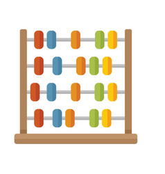 Arithmetic Abacus Icon Flat Math