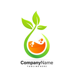 Fresh Juice Logo In Droplets Concept