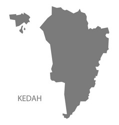 Kedah Malaysia Map Grey