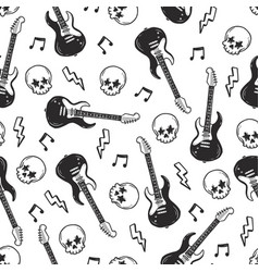 Rock N Roll Punk Music Seamless Pattern