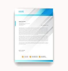 Simple Blue Business Letterhead Cover Page Design