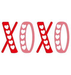 Xoxo Hugs And Kisses Brush Lettering And Heart