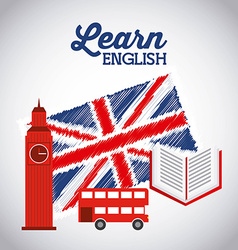 Learn english design Royalty Free Vector Image