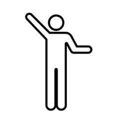 Man Raised Arms Icon Male Person With Open Hands