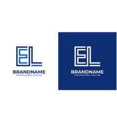 Letter El Line Monogram Logo Suitable For Any