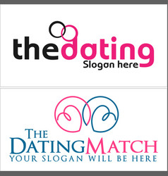 Dating Matchmaking Heart Love Logo Design