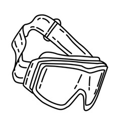 Marine Combat Goggles Icon Doodle Hand Drawn