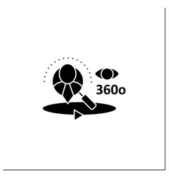 360-degree Customer View Glyph Icon