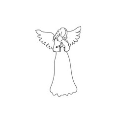 Christmas Angel Holy Spirit Guardian One Line