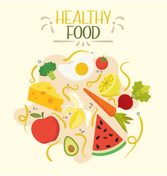 Group Of Different Types Of Food For A Healthy