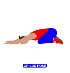 Man Doing Childs Pose Stretch Balasana