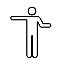 Man Open Arms Icon Male Person With Raised Hands