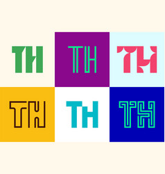 Set Of Letter Th Logos