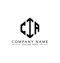 Cia Letter Logo Design With Polygon Shape