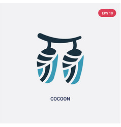 Two Color Cocoon Icon From Animals Concept