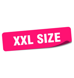 Xxl Size Sticker Label