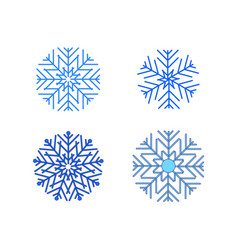 Blue Snowflakes Set Christmas Decoration Stock