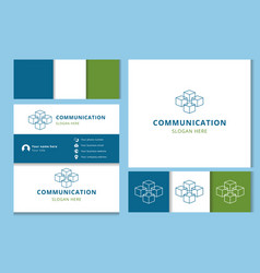 Business Card Design Featuring Interconnected