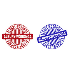 Grunge Albury-wodonga Scratched Round Stamps