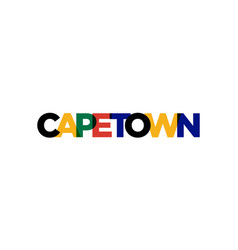 Cape Town In The South Africa Emblem Design