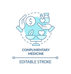 Complimentary Medicine Turquoise Concept Icon