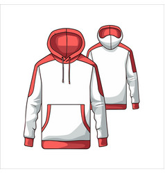 Hoodie Wear Element Template Flat