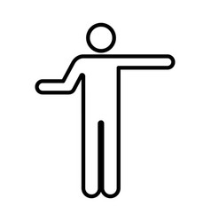 Man Open Arms Icon Male Person With Raised Hands