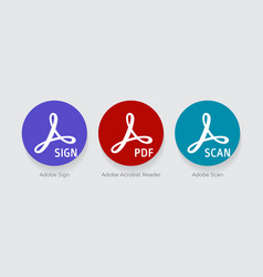 Adobe Sign Acrobat Reader Scan Logos