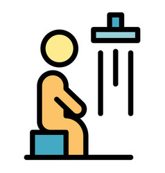 Medical Care Shower Icon Flat