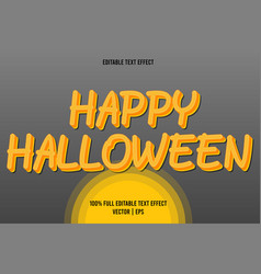 Happy Halloween 3 Dimension Text Effect Yellow