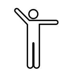 Man Raised Arms Icon Male Person With Open Hands