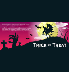 Trick Or Treat Lettering With Headless Horseman