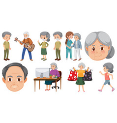 Collection Of Elderly People Icons